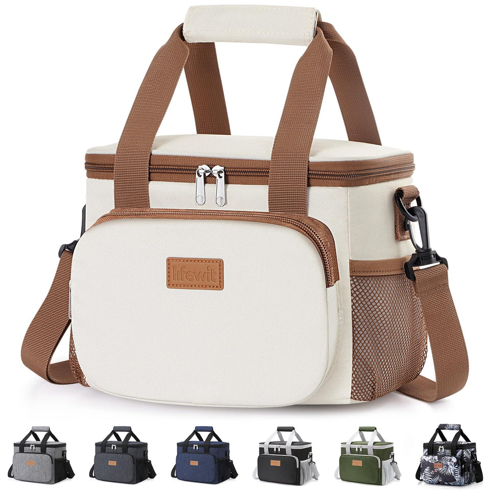 Lifewit medium lunch bag exterior view shows durable fabric for daily use