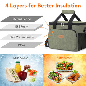 Lifewit lunch bag side pocket for keys and small items