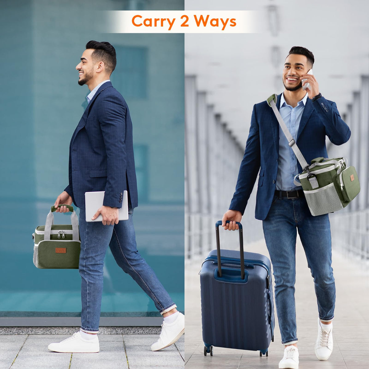 Lifewit two-way zippers enable easy access and spill protection