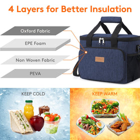 Lifewit lunch bag waterproof 600D exterior protects contents during travel