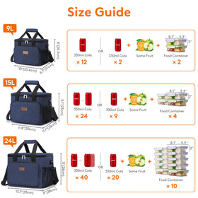 Lifewit lunch bag wide-mouth zipper enables easy packing and cleaning