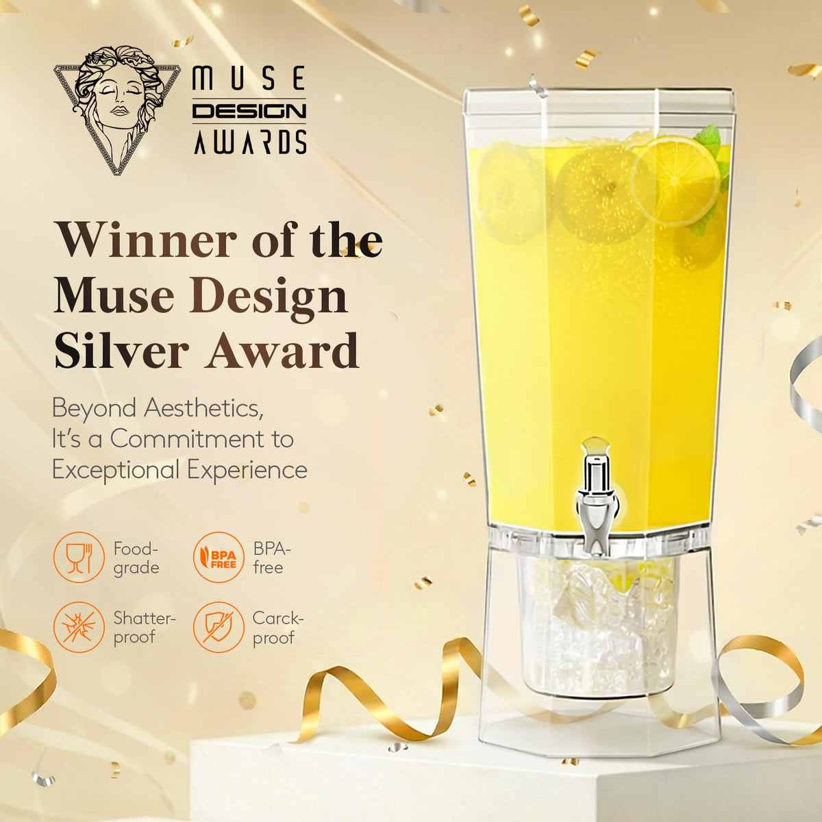 Lifewit mimosa bar-ready dispenser for brunch