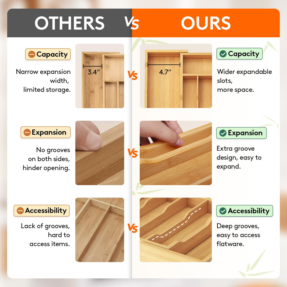 Lifewit natural wood finish adds warmth to kitchen decor