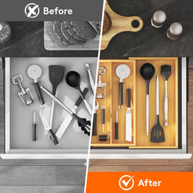 Lifewit natural wood look adds warmth and style to drawers.