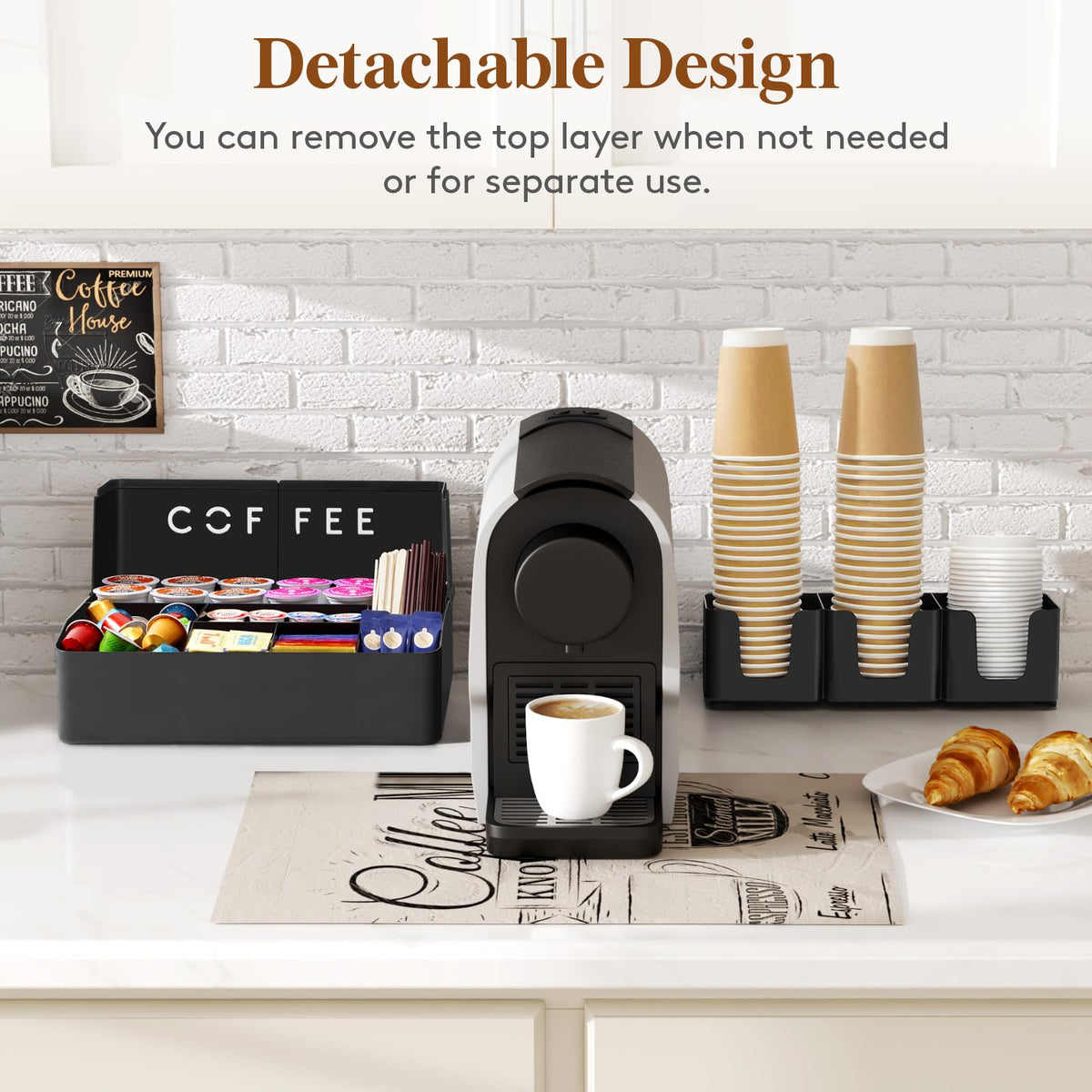 Lifewit non-slip silicone pads stabilize the organizer during use.