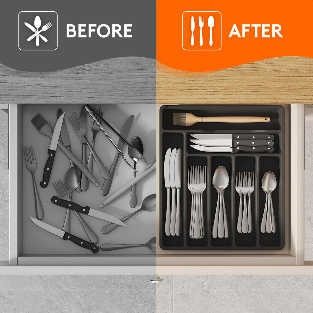 Lifewit organizer placed on countertop showing multi-purpose versatility.