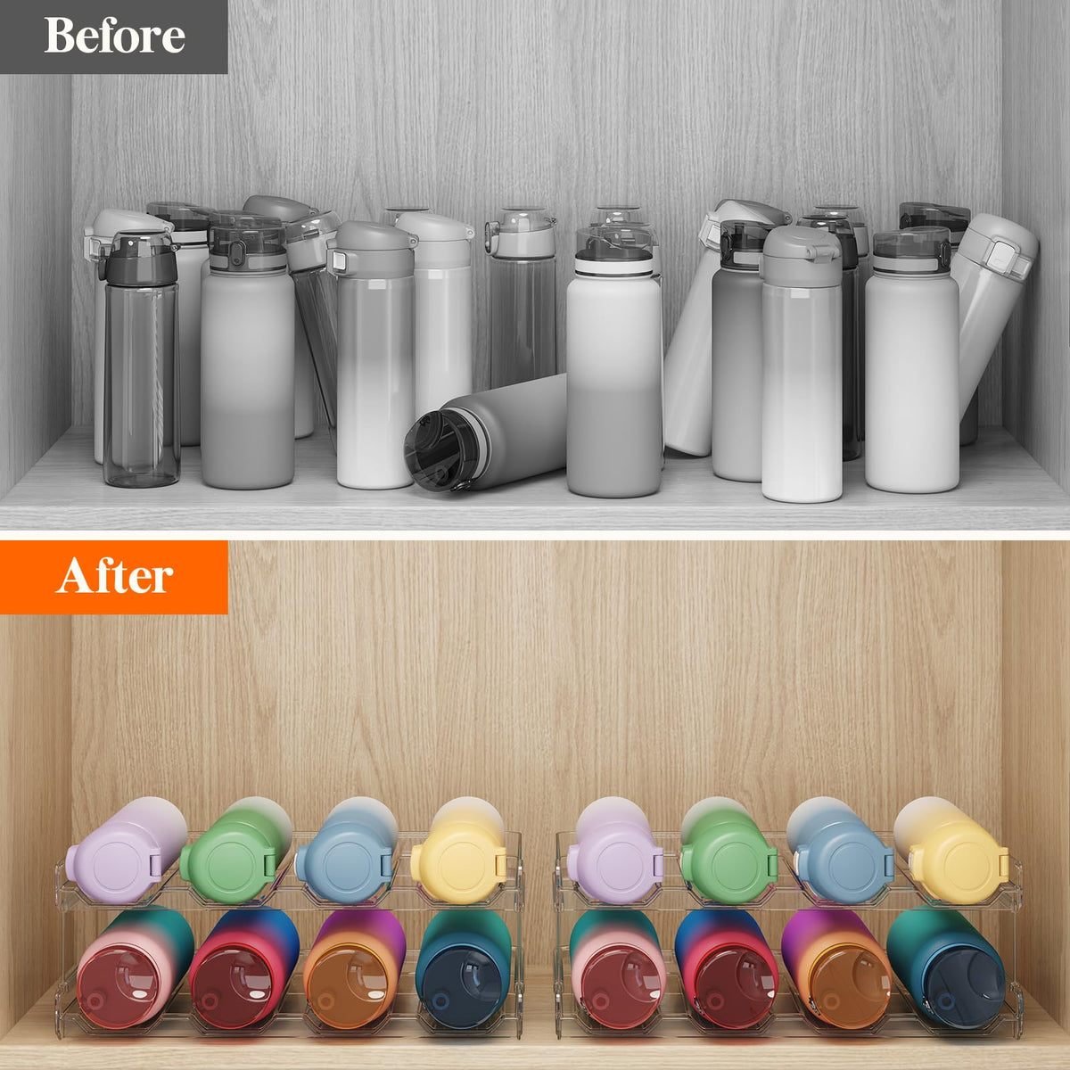 Lifewit pantry organizer keeps clutter-free counters and cupboards
