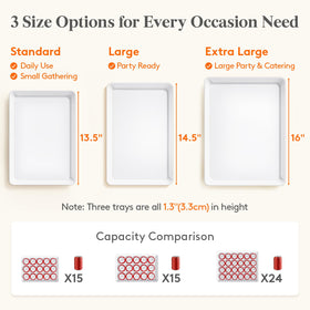 Lifewit party display trays suitable for New Year, weddings, and gatherings.