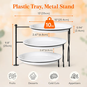 Lifewit plastic tray BPA-free and shatterproof for safe everyday entertaining.