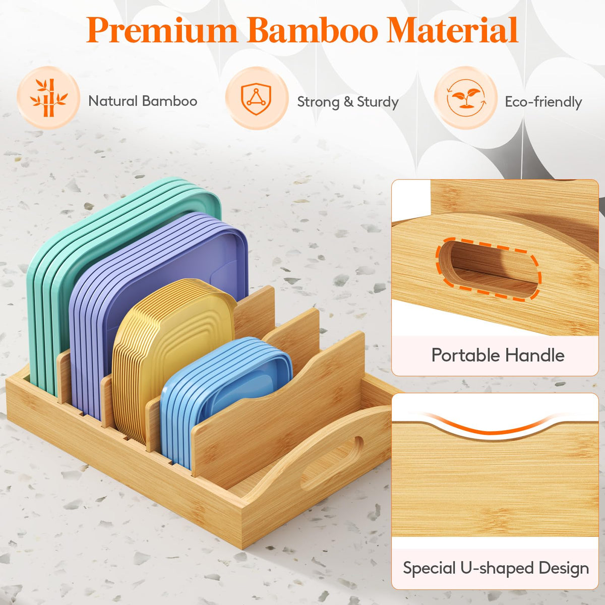 Lifewit premium material with smooth surface protects kitchenware during storage.