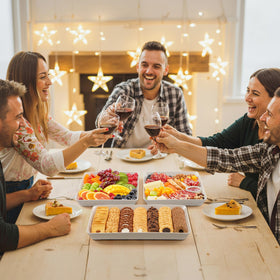 Lifewit trays with raised 1.3-inch edges to keep food secure