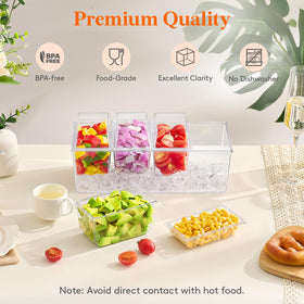 Lifewit taco bar serving set removable compartments allow flexible portioning