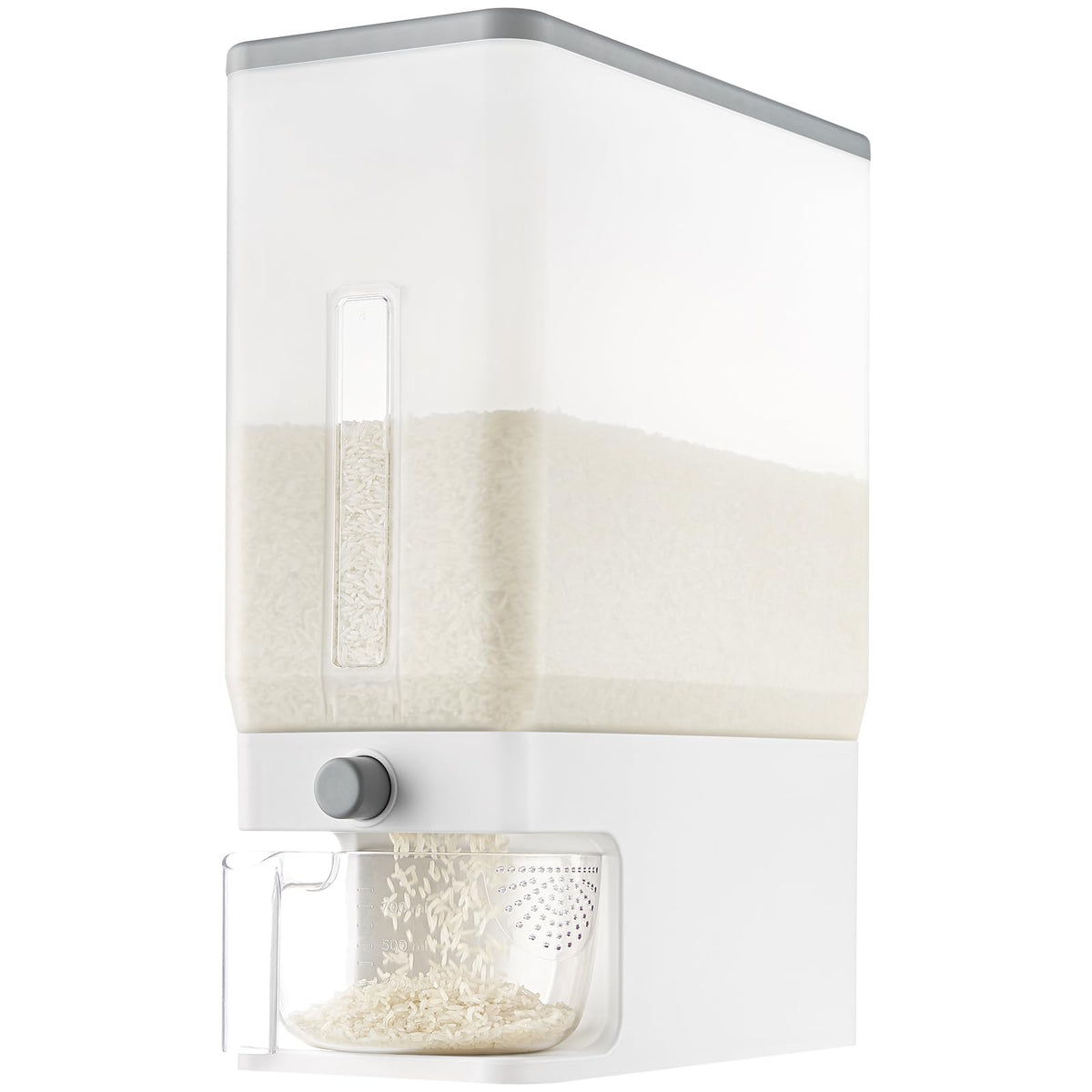 Lifewit rice dispenser with 25 lb capacity for pantry storage.