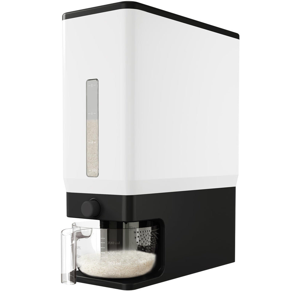 Lifewit Rice Dispenser 25lbs capacity keeps grains fresh and organized