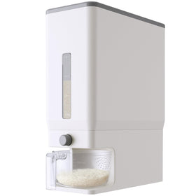 Lifewit rice dispenser front view with 25lb capacity for bulk storage.