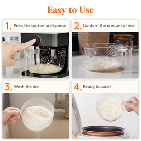 Lifewit Rice Dispenser compact design fits tight kitchen spaces