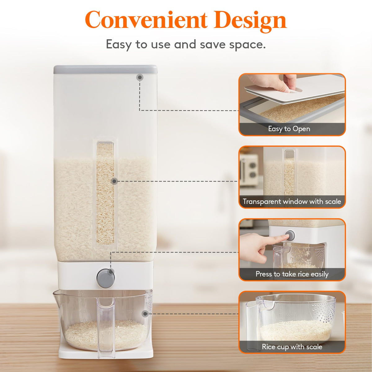 Lifewit measuring cup with clear markings for precise portions.