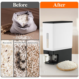Lifewit Rice Dispenser measuring cup shows clear marks for accurate scoops