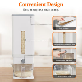 Lifewit transparent scales let you monitor remaining rice.