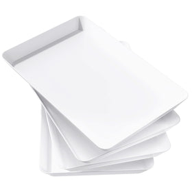 Lifewit white serving tray set for party display and buffet service.