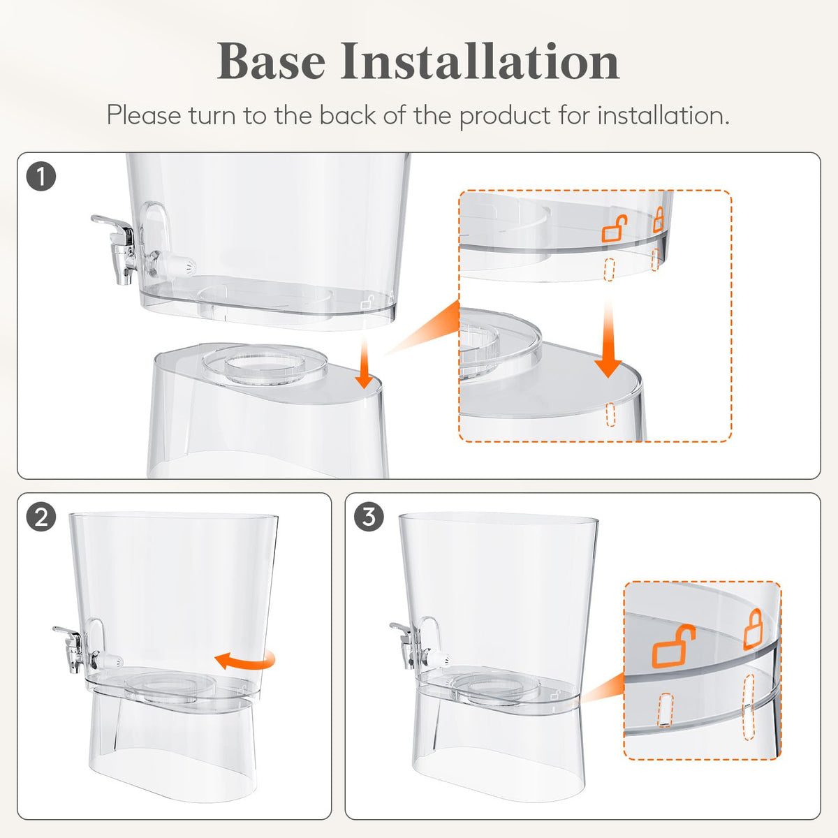 Lifewit silicone gasket prevents leaks during busy serving moments