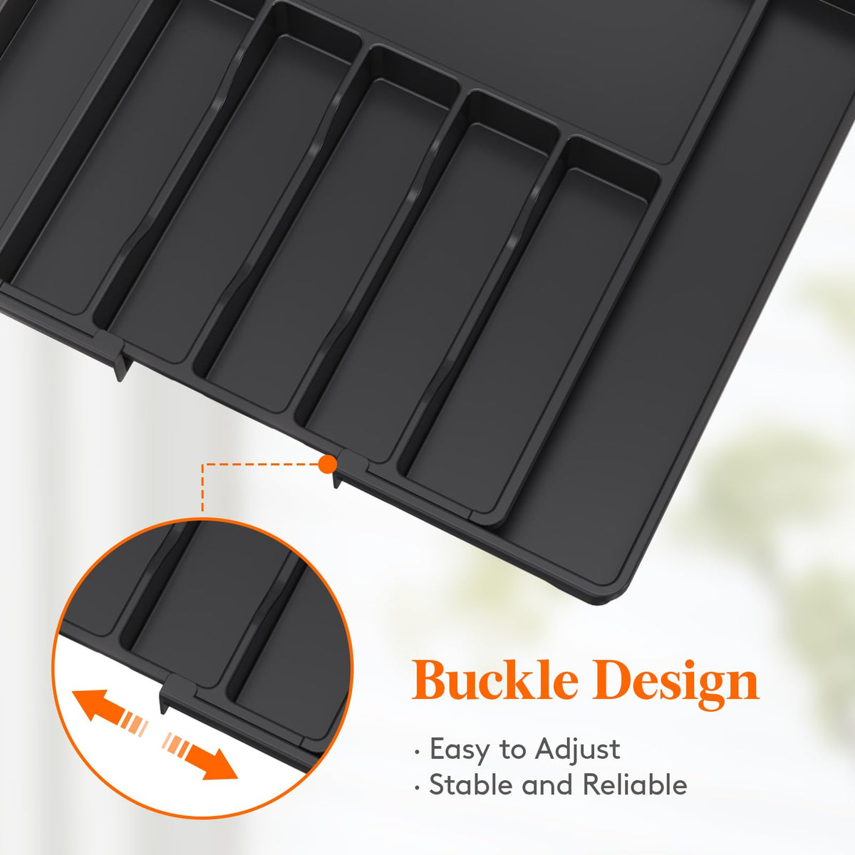Lifewit buckle slider enables smooth adjustment and stable partitions.