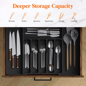 Lifewit BPA-free tray keeps utensils in a healthy, safe storage area