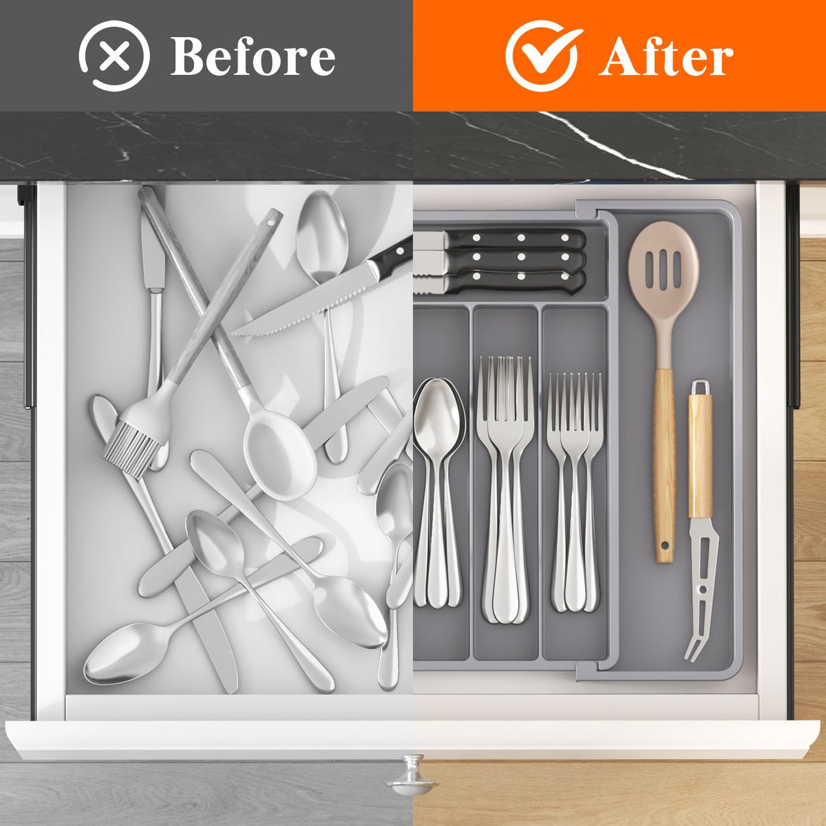 Lifewit eight-compartment layout enables quick sorting.
