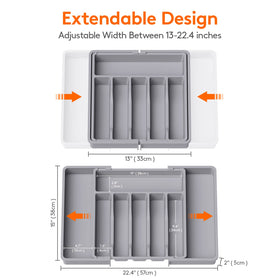 Lifewit eight-compartment tray sorts cutlery quickly for efficient kitchen prep.