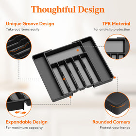 Expandable Lifewit design adapts to different drawer sizes for flexible storage.