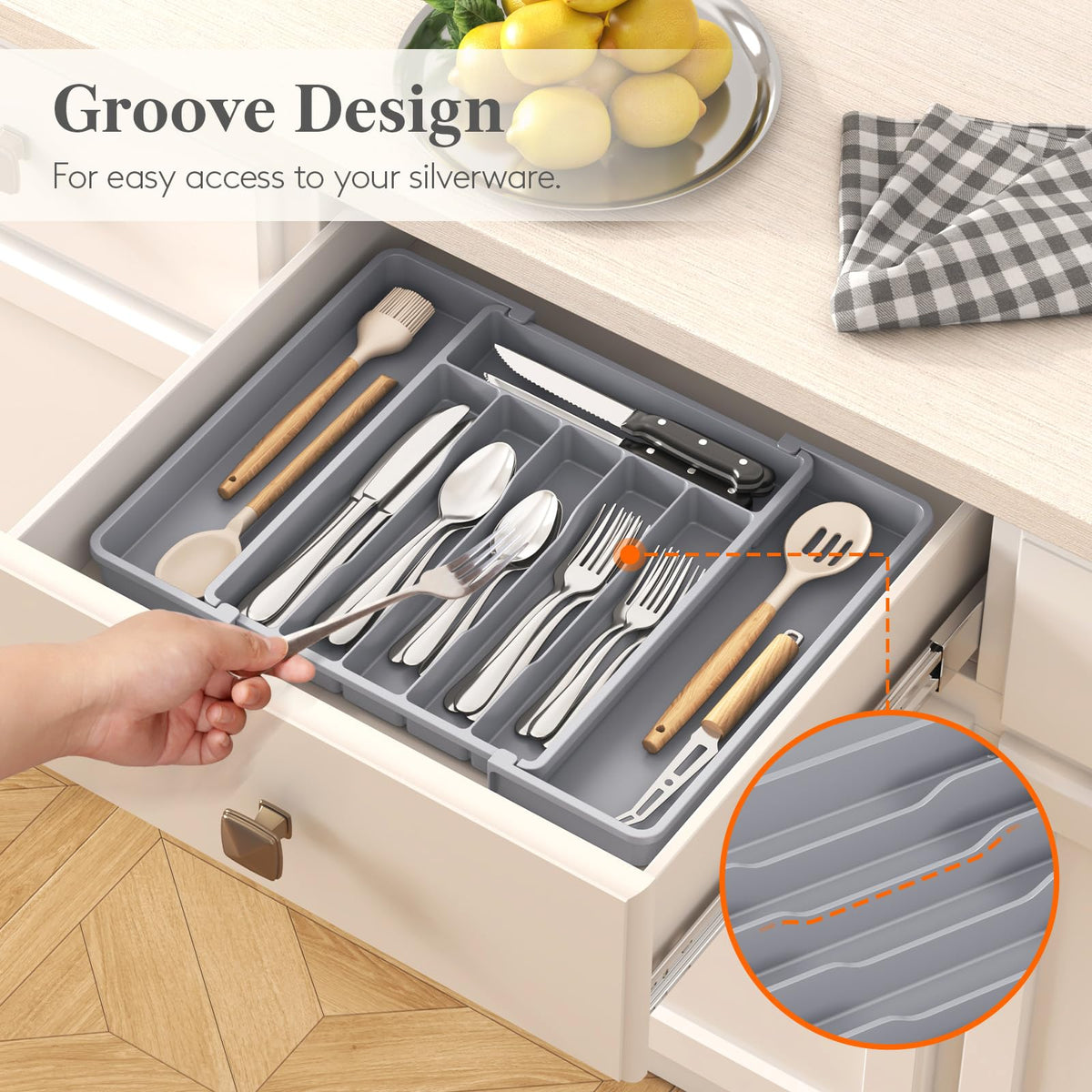 Lifewit in-drawer fit suitable for various depths.