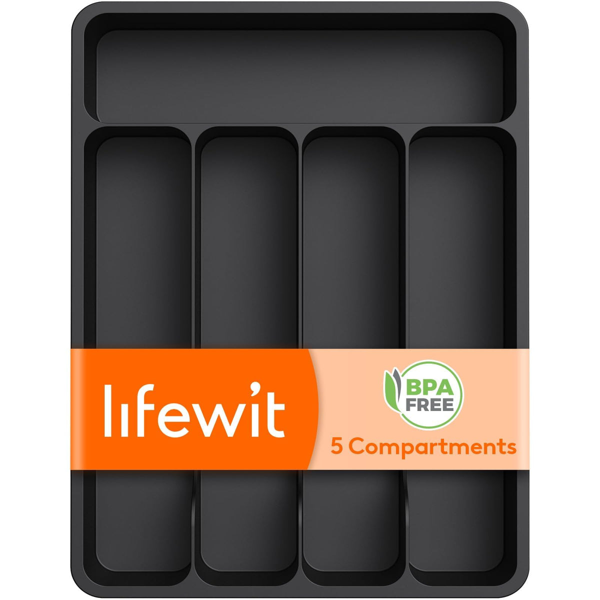 Lifewit silverware drawer organizer tray keeps utensils neatly arranged and easily accessible