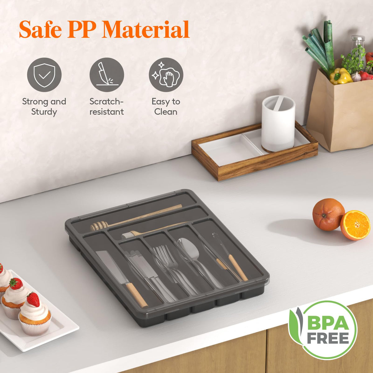Lifewit drawer-dimensions tray fits most drawers for versatile storage.