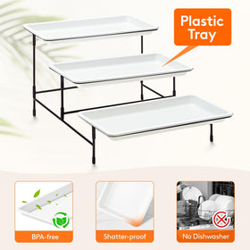 Lifewit space-saving buffet display elevating food on vertical tiers