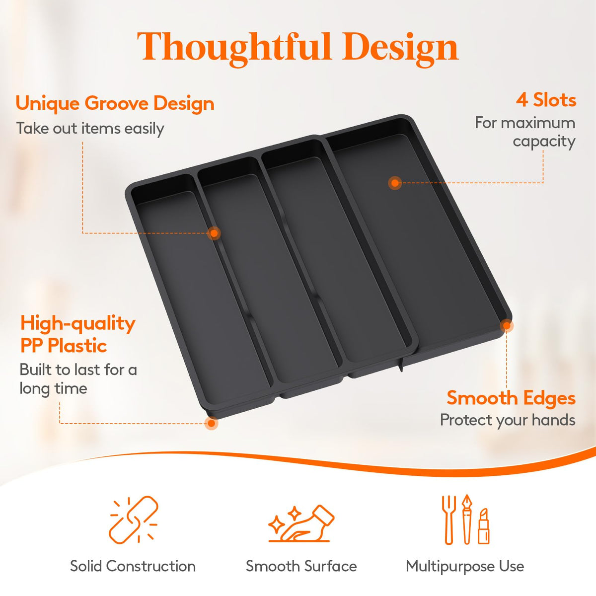 Lifewit space-saving drawer divider maximizes storage in compact kitchens