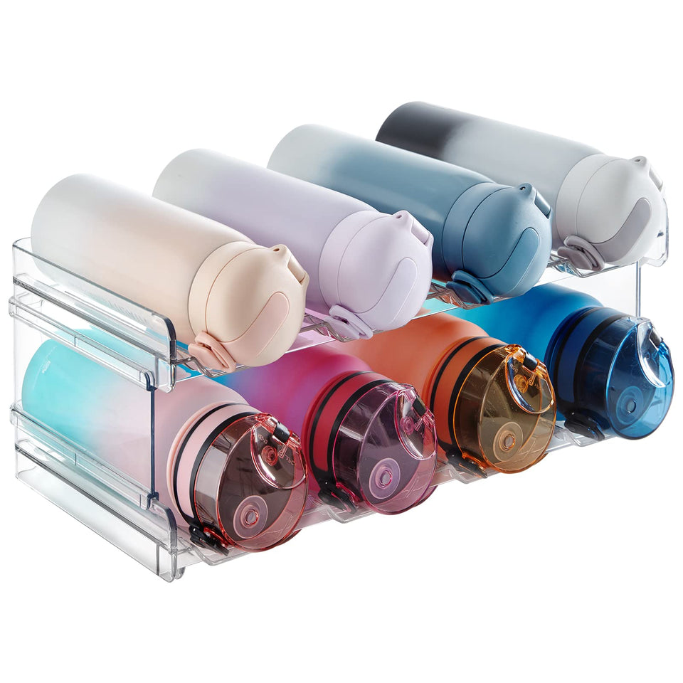 Lifewit stackable bottle organizer front view showing two-tier stability