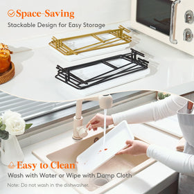 Lifewit stackable tray storage solution for compact when not in use