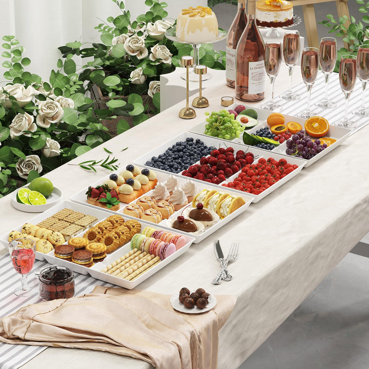 Lifewit stackable trays simplify storage after events.