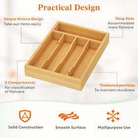 Lifewit sturdy drawer organizer blends with modern kitchen decor