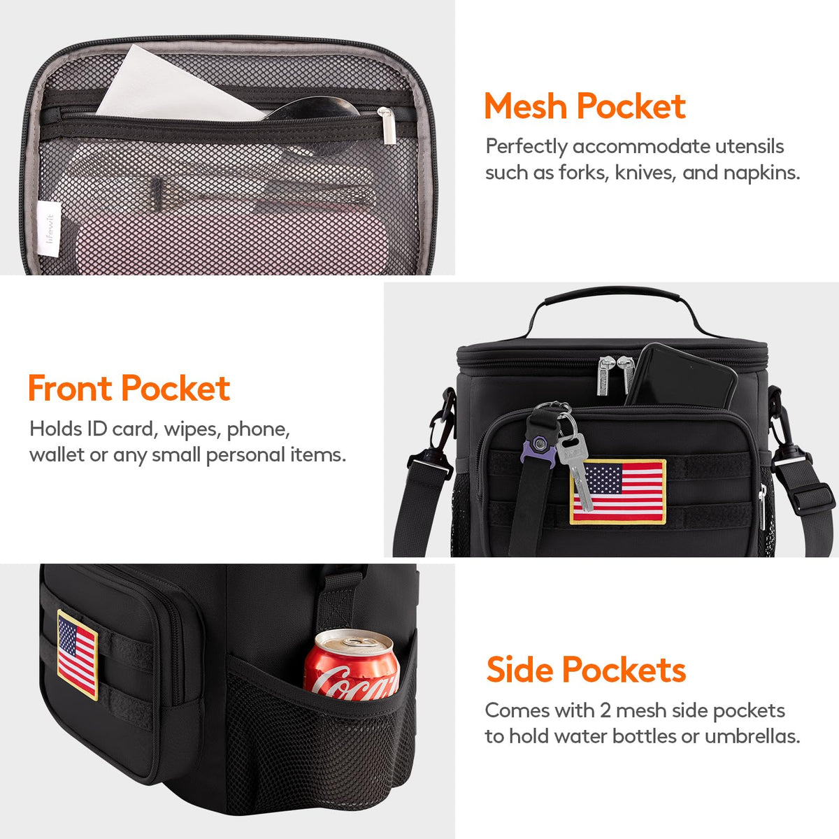 Lifewit leakproof liner protects against spills inside the cooler.