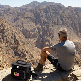 Lifewit tactical lunch box outdoors ready for camping or travel.