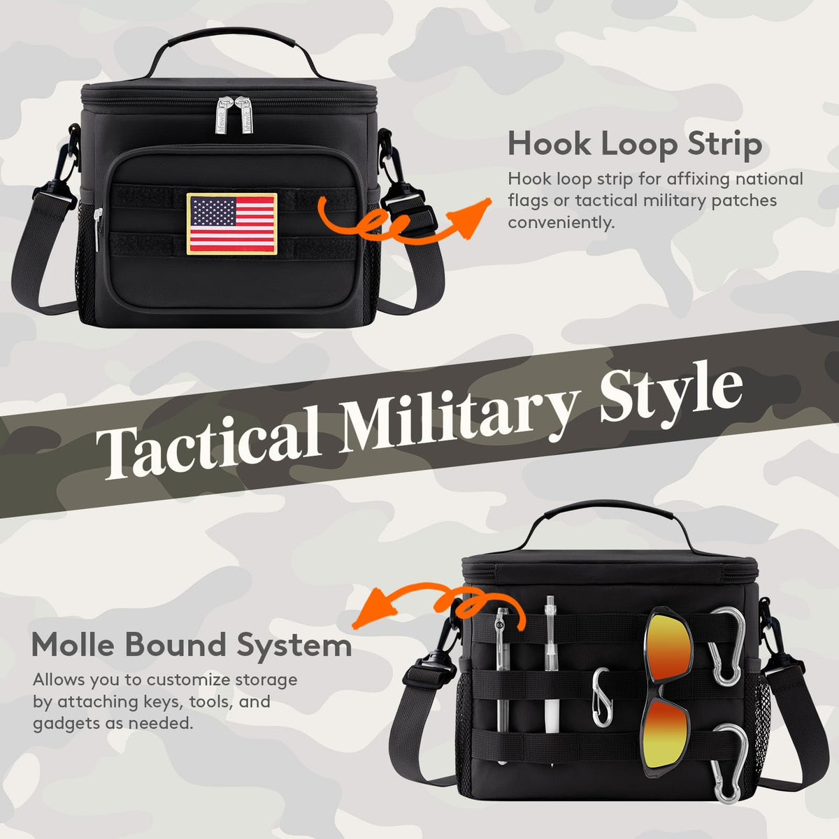 Lifewit lunch box side view highlights waterproof exterior.