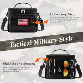 Lifewit lunch box side view highlights waterproof exterior.