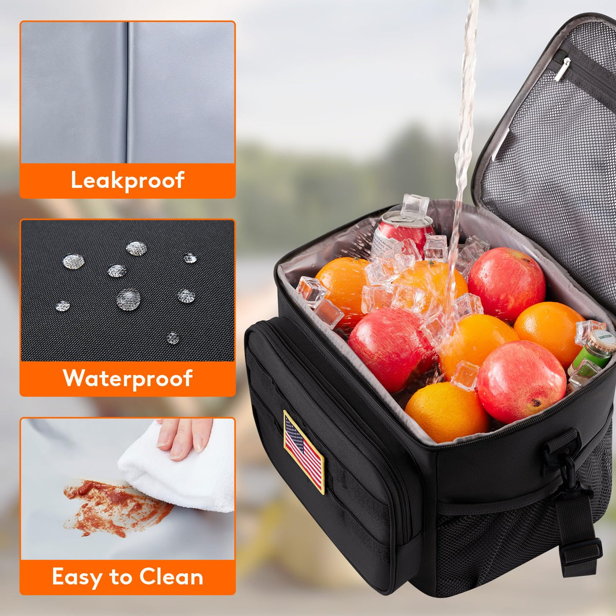 Lifewit lunch box with detachable shoulder strap for easy portability.