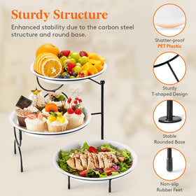 Lifewit tiered tray ideal for fruits, veggies, and cookies.