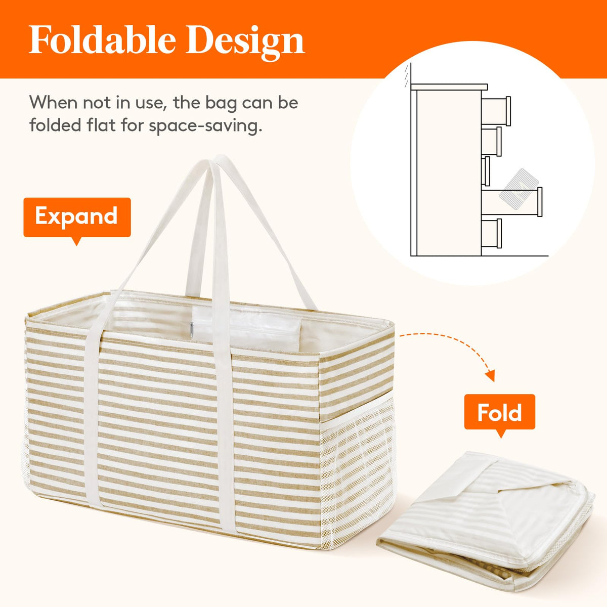 Lifewit tote bag with 46L capacity and dimensions 22.5 by 12 by 10.4 inches.