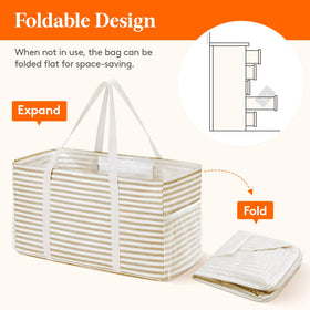 Lifewit tote bag with 46L capacity and dimensions 22.5 by 12 by 10.4 inches.