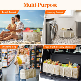 Lifewit tote bag foldable design folds compactly for storage.