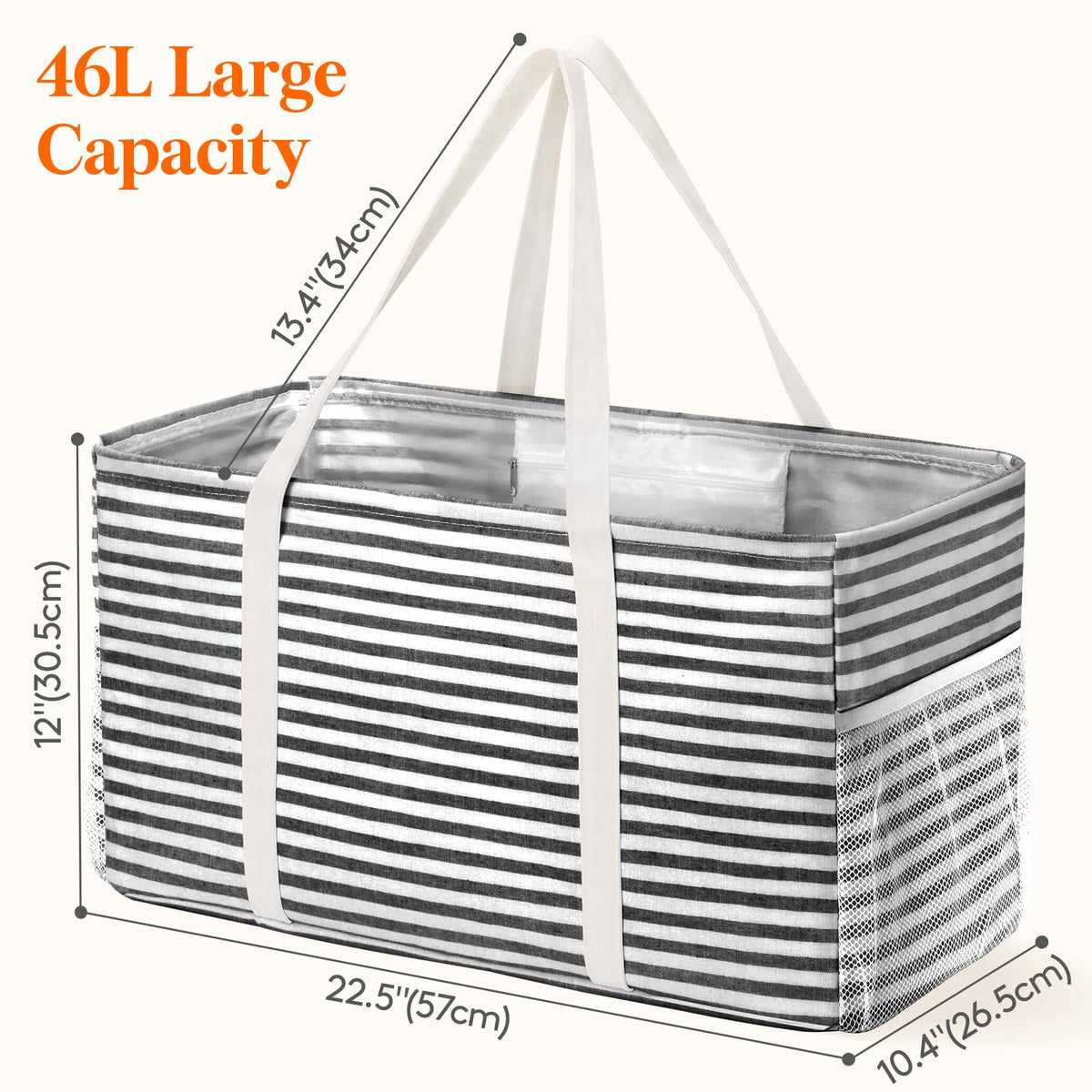 Lifewit tote bag showing foldable design for compact storage