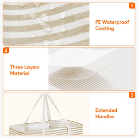 Lifewit tote bag interior mesh pockets organize small items.